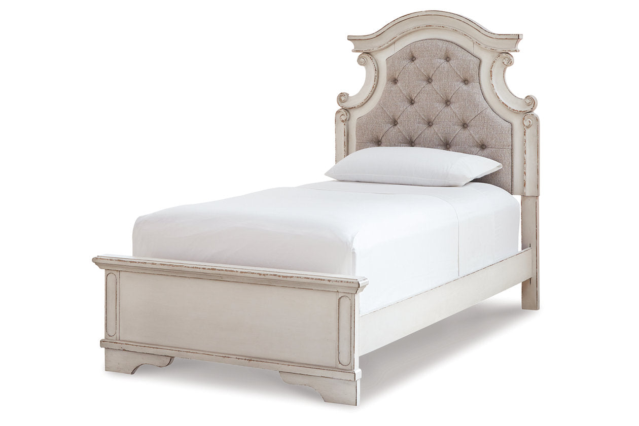 Realyn Chipped White Twin Panel Bed - SET | B743-52 | B743-53 | B743-83 - Bien Home Furniture & Electronics