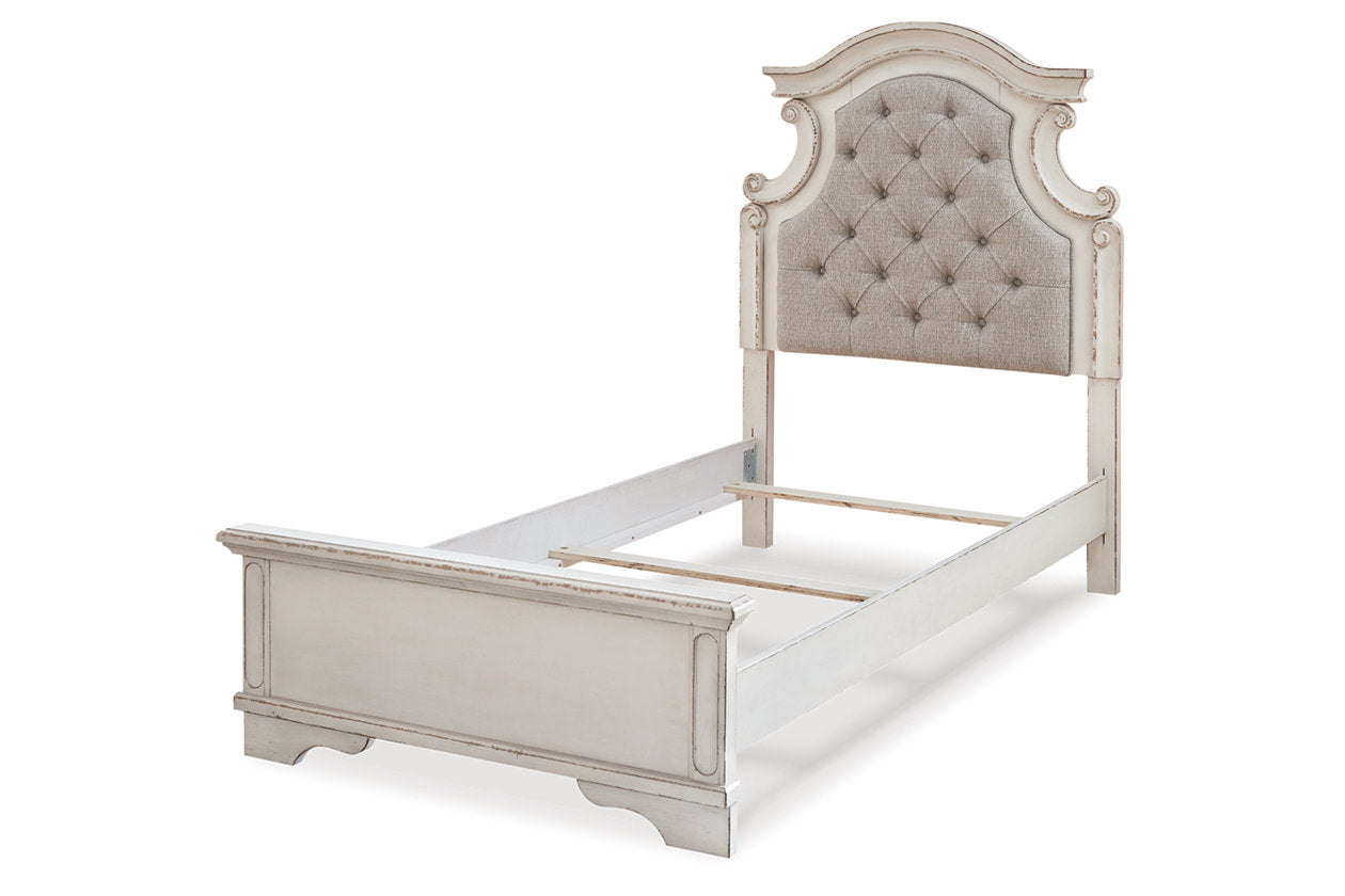 Realyn Chipped White Twin Panel Bed - SET | B743-52 | B743-53 | B743-83 - Bien Home Furniture & Electronics
