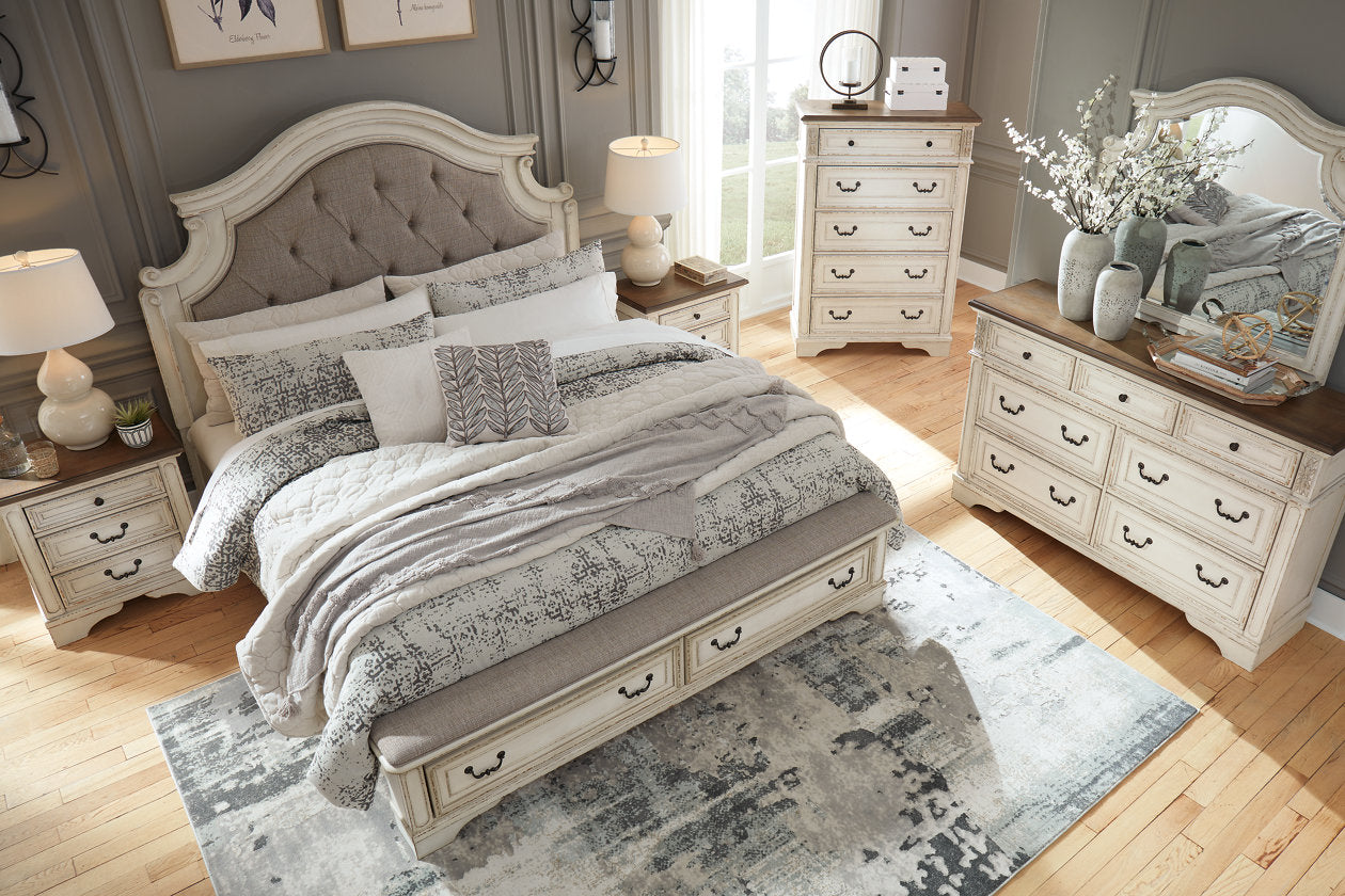 Realyn Two-tone King Upholstered Bed - SET | B743-197 | B743-56S | B743-58 - Bien Home Furniture & Electronics
