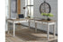 Realyn White/Brown 2-Piece Home Office Desk - SET | H743-34 | H743-34R - Bien Home Furniture & Electronics