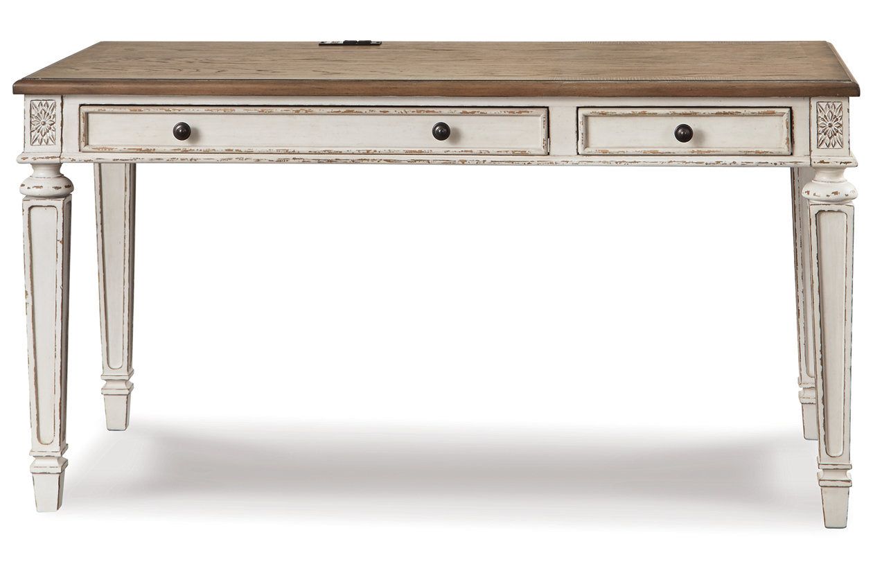 Realyn White/Brown 60" Home Office Desk - H743-34 - Bien Home Furniture & Electronics