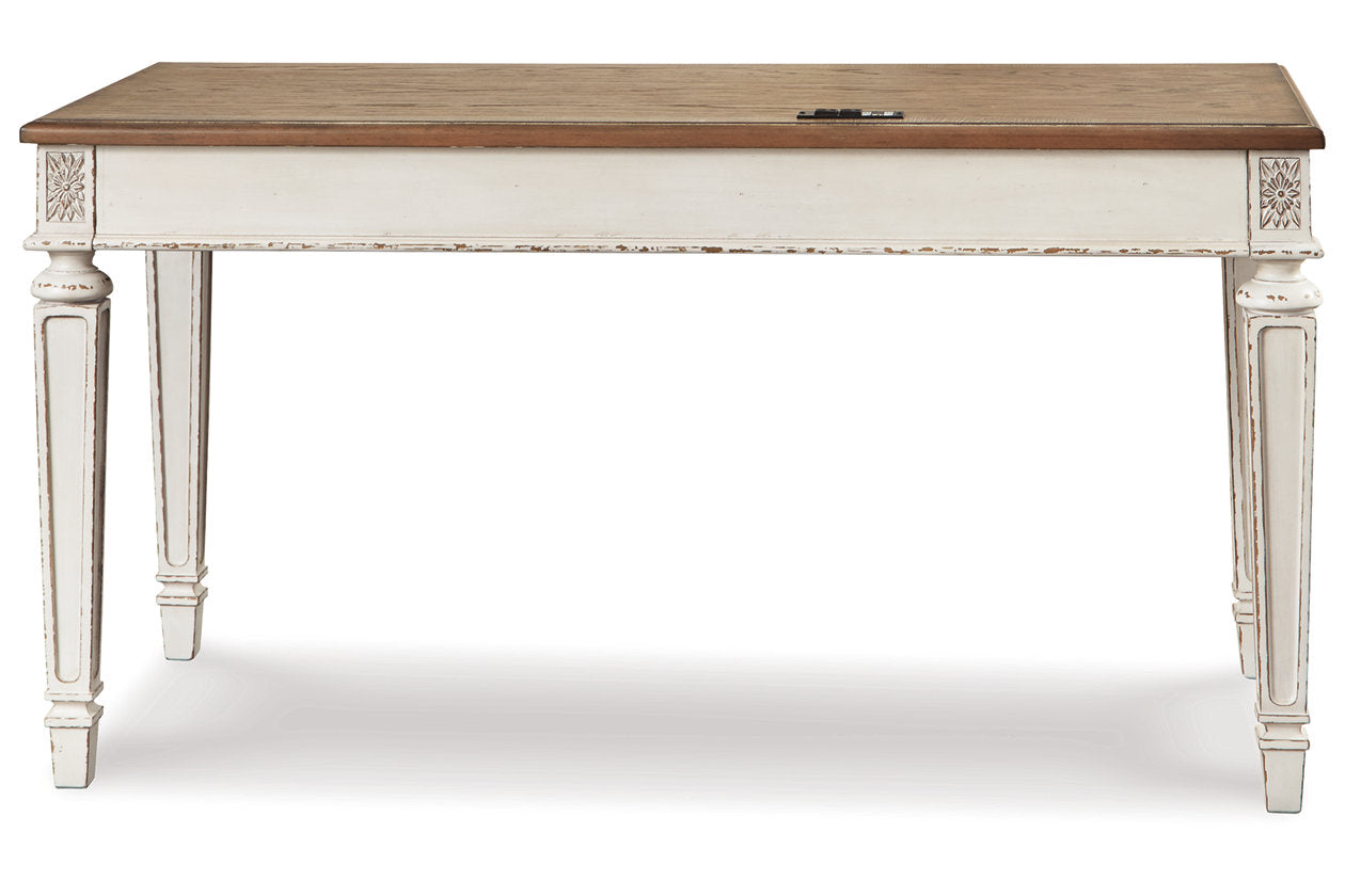 Realyn White/Brown 60" Home Office Desk - H743-34 - Bien Home Furniture & Electronics