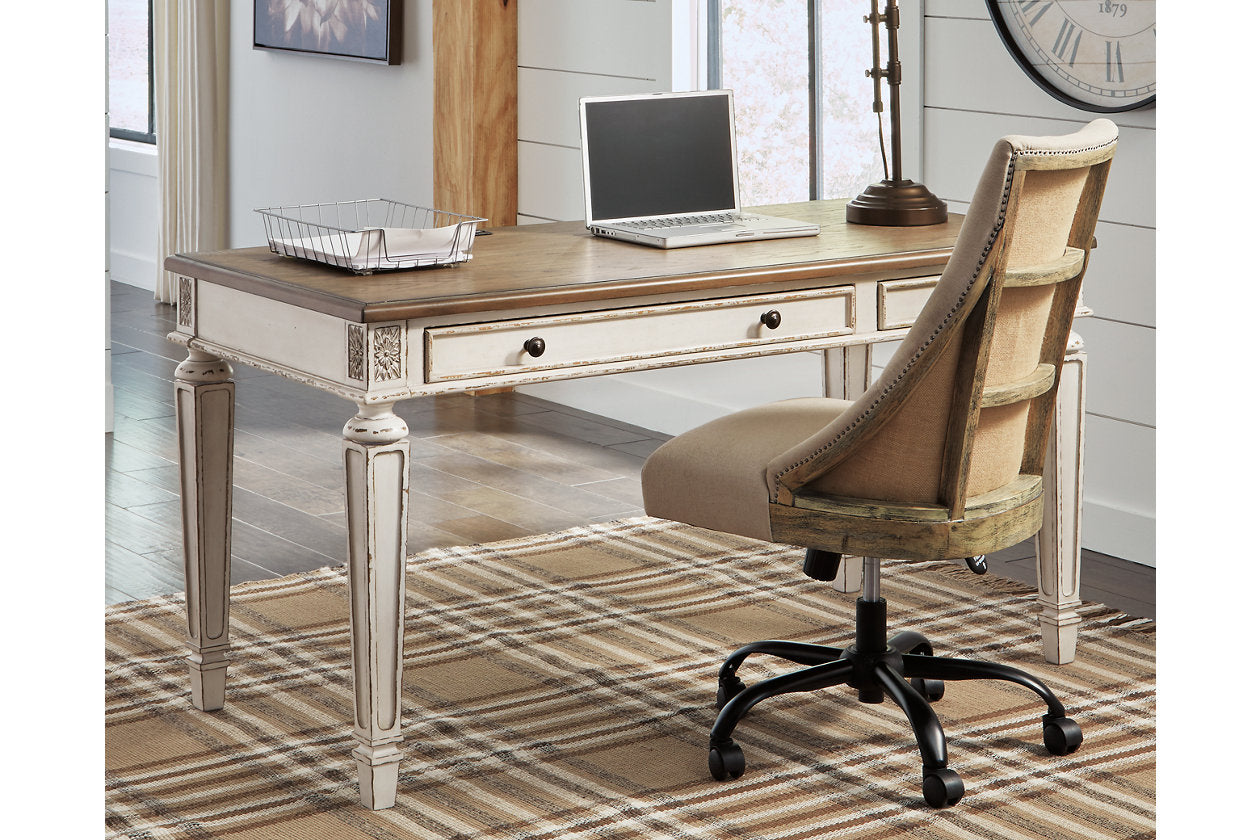 Realyn White/Brown 60" Home Office Desk - H743-34 - Bien Home Furniture & Electronics