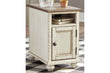 Realyn White/Brown Chairside End Table - T523-7 - Bien Home Furniture & Electronics