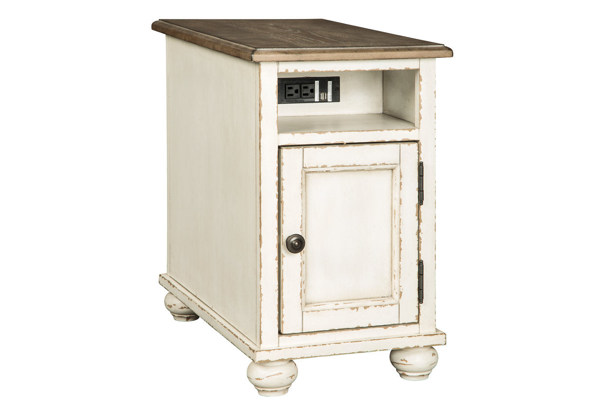 Realyn White/Brown Chairside End Table - T523-7 - Bien Home Furniture & Electronics