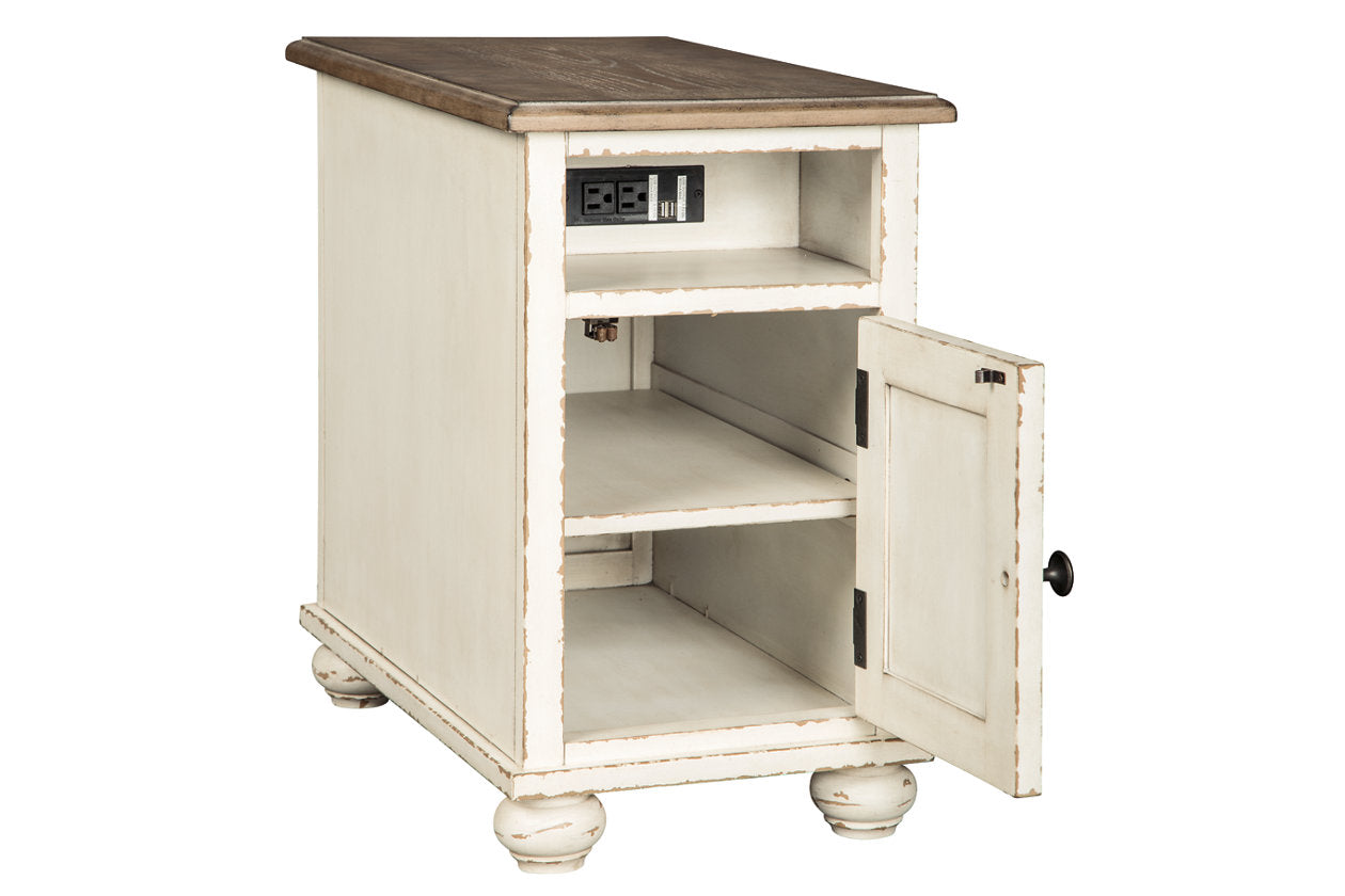 Realyn White/Brown Chairside End Table - T523-7 - Bien Home Furniture & Electronics