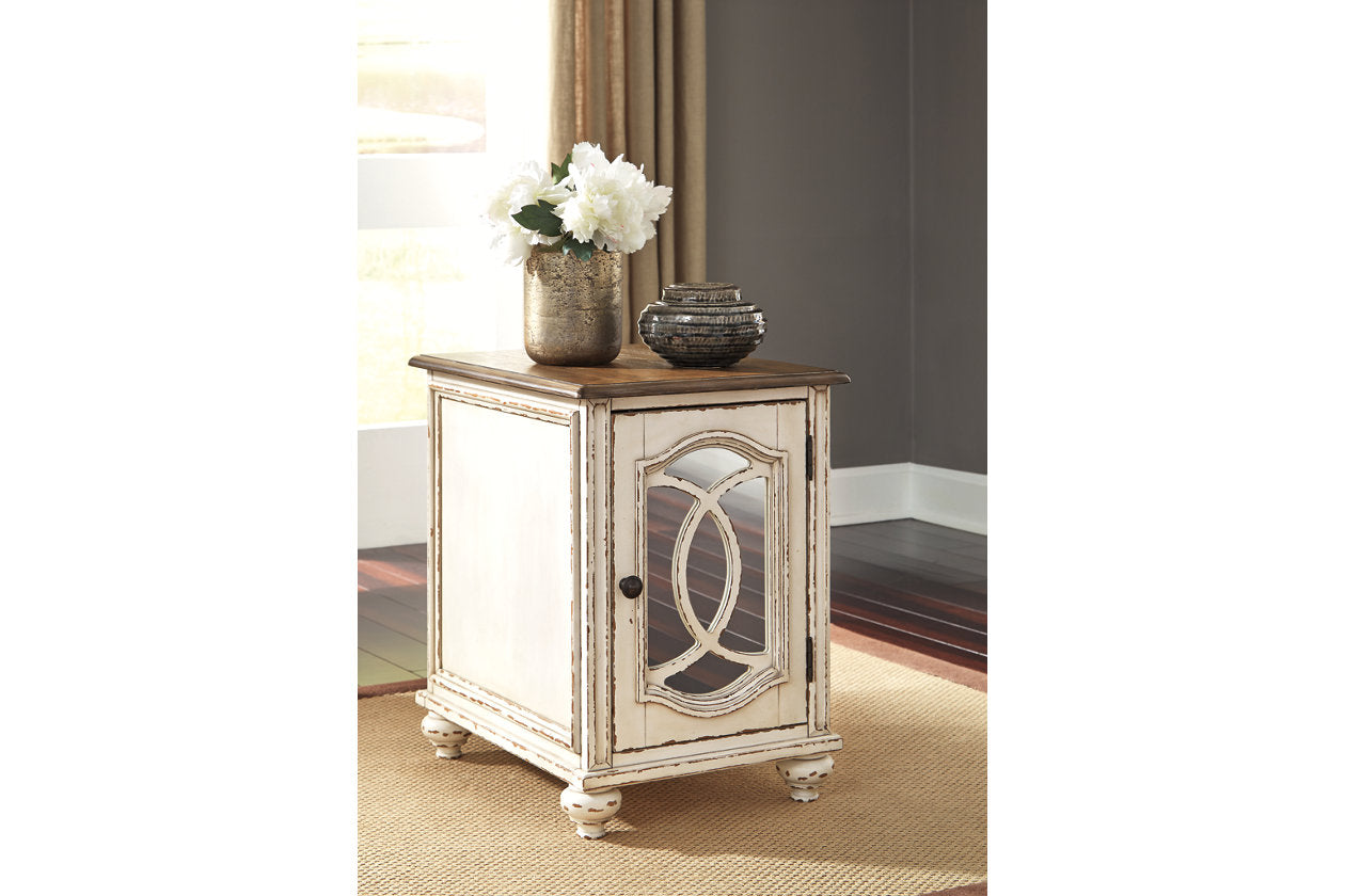 Realyn White/Brown Chairside End Table - T743-7 - Bien Home Furniture & Electronics