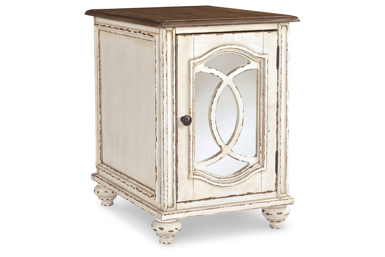 Realyn White/Brown Chairside End Table - T743-7 - Bien Home Furniture & Electronics