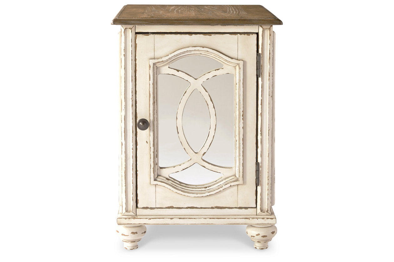 Realyn White/Brown Chairside End Table - T743-7 - Bien Home Furniture & Electronics