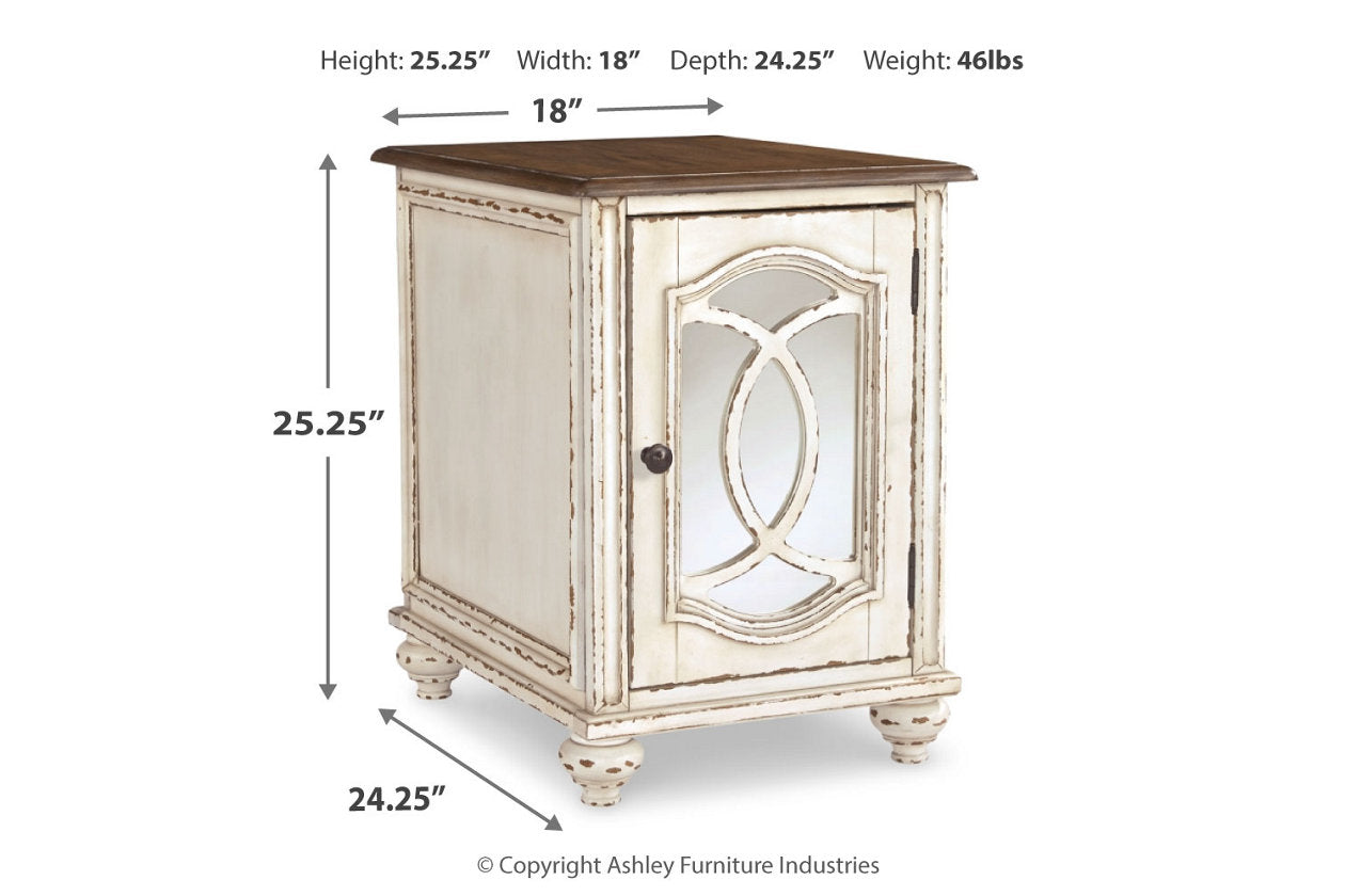 Realyn White/Brown Chairside End Table - T743-7 - Bien Home Furniture & Electronics