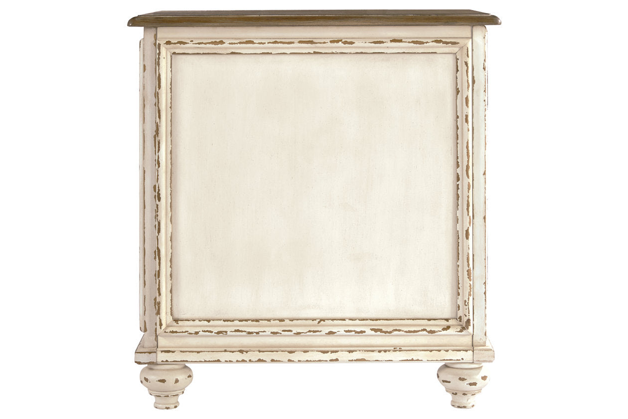 Realyn White/Brown Chairside End Table - T743-7 - Bien Home Furniture & Electronics