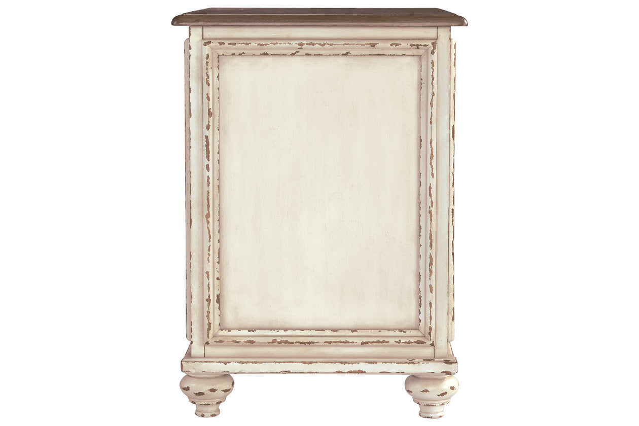 Realyn White/Brown Chairside End Table - T743-7 - Bien Home Furniture & Electronics