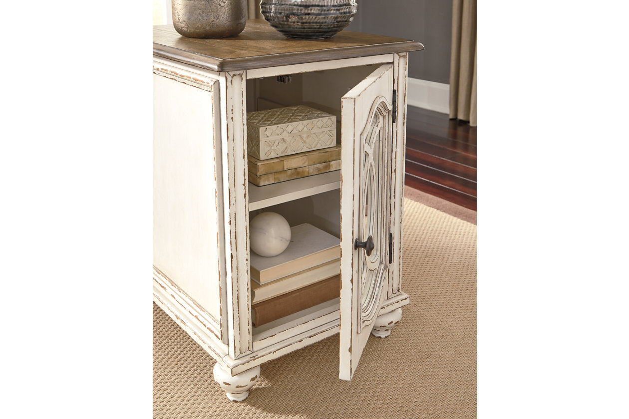 Realyn White/Brown Chairside End Table - T743-7 - Bien Home Furniture & Electronics