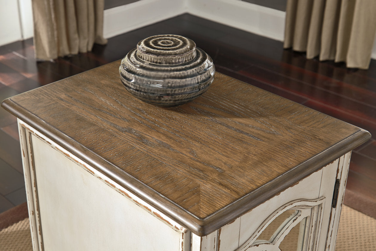 Realyn White/Brown Chairside End Table - T743-7 - Bien Home Furniture & Electronics