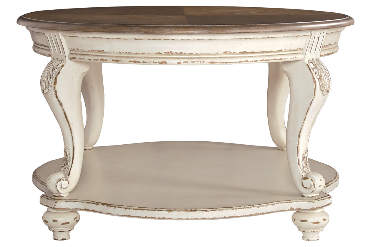 Realyn White/Brown Coffee Table - T743-0 - Bien Home Furniture & Electronics