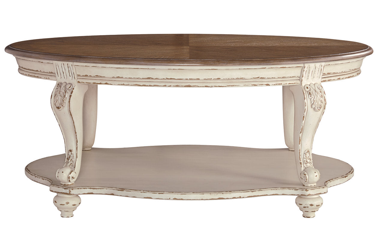 Realyn White/Brown Coffee Table - T743-0 - Bien Home Furniture & Electronics
