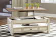 Realyn White/Brown Coffee Table with Lift Top - T523-9 - Bien Home Furniture & Electronics