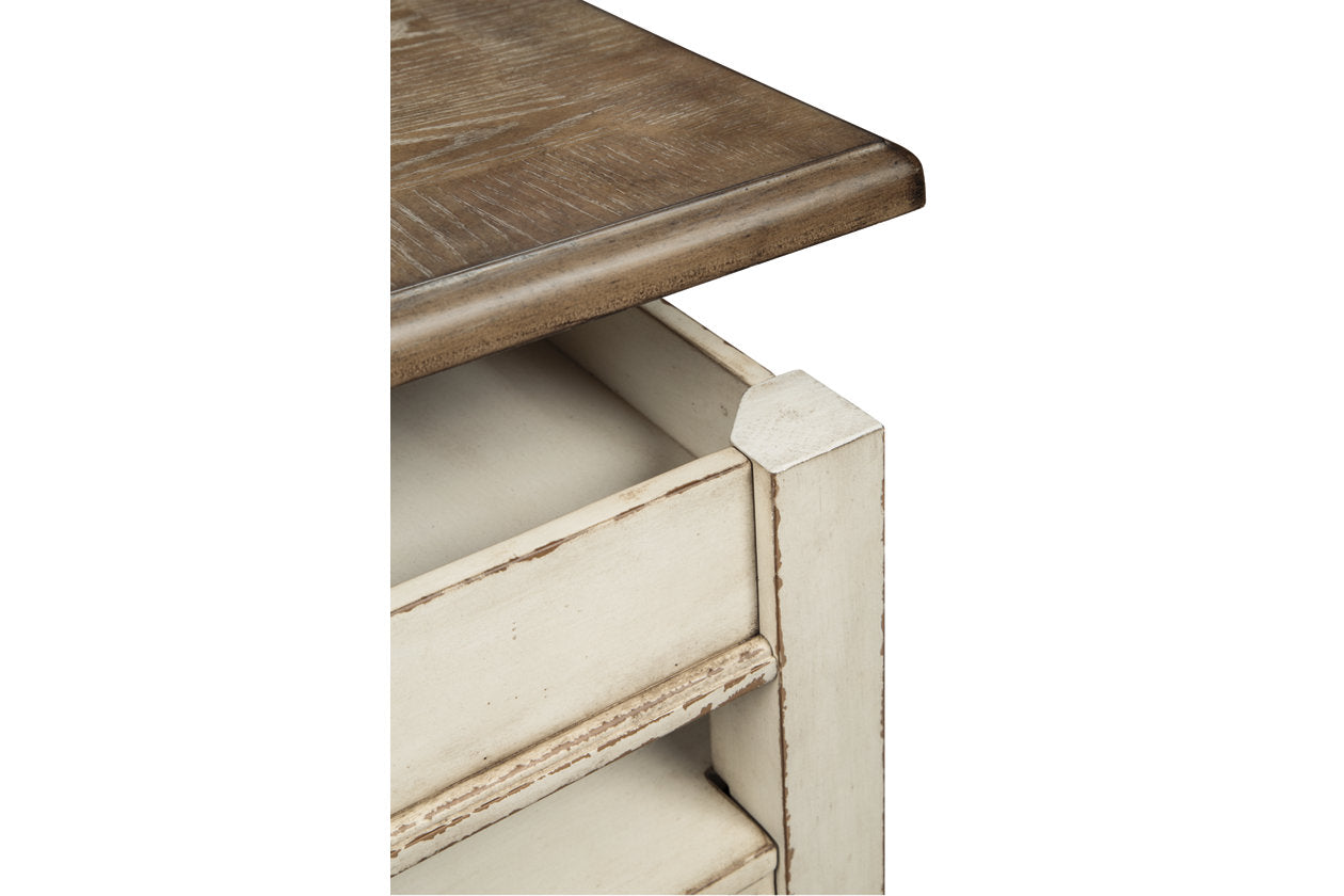 Realyn White/Brown Coffee Table with Lift Top - T523-9 - Bien Home Furniture & Electronics