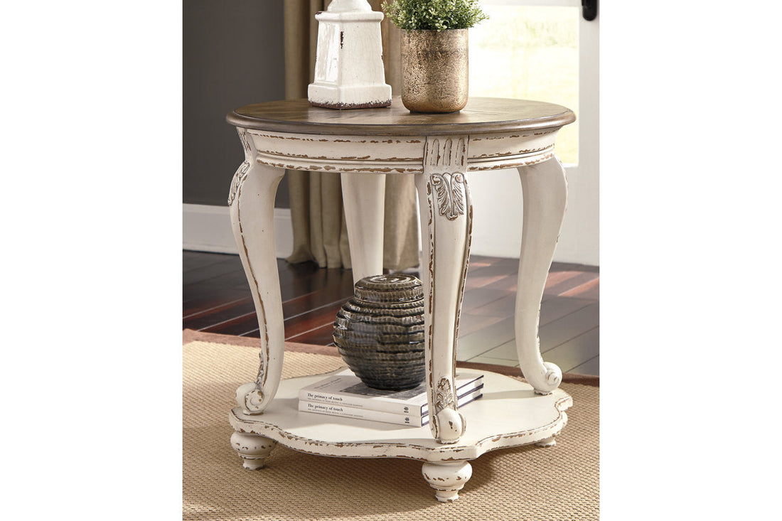 Realyn White/Brown End Table - T743-6 - Bien Home Furniture &amp; Electronics
