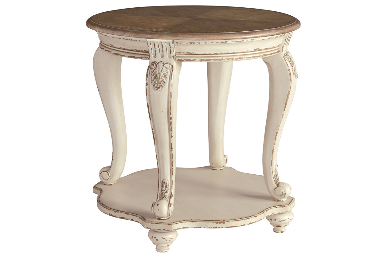 Realyn White/Brown End Table - T743-6 - Bien Home Furniture & Electronics