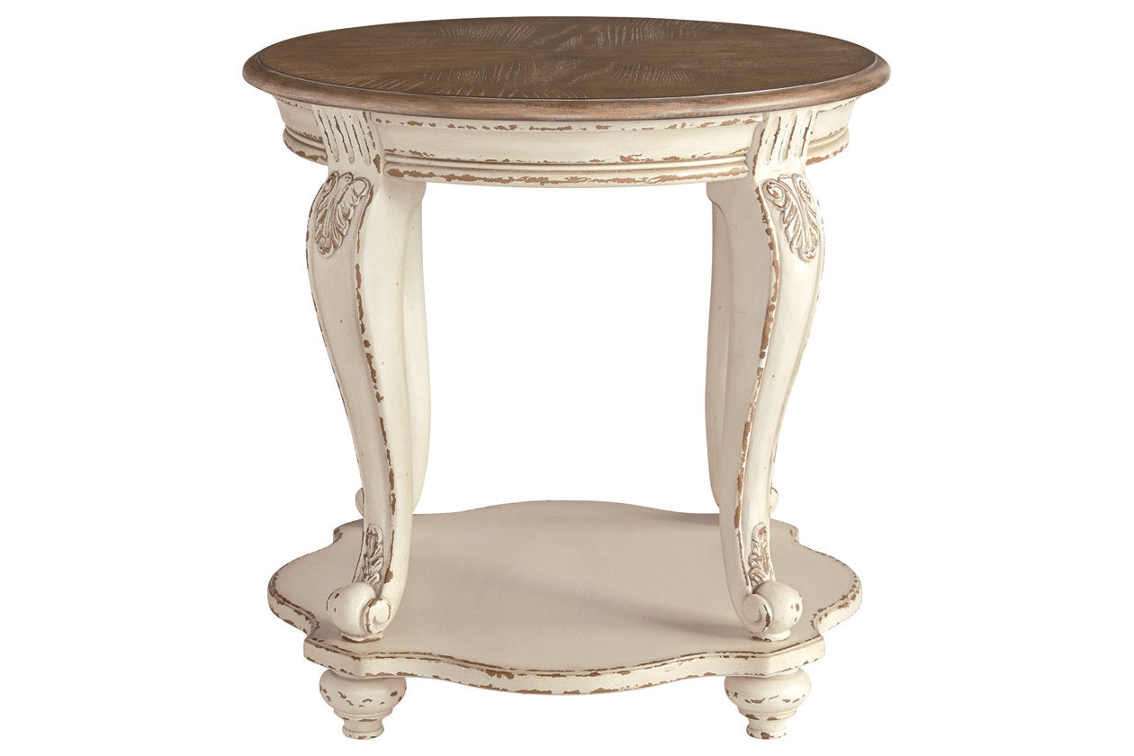 Realyn White/Brown End Table - T743-6 - Bien Home Furniture & Electronics