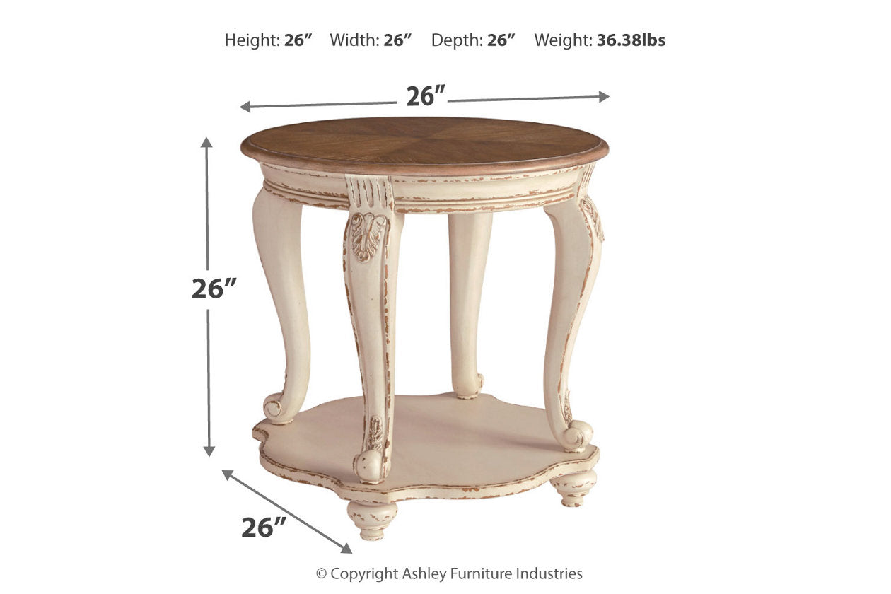 Realyn White/Brown End Table - T743-6 - Bien Home Furniture & Electronics