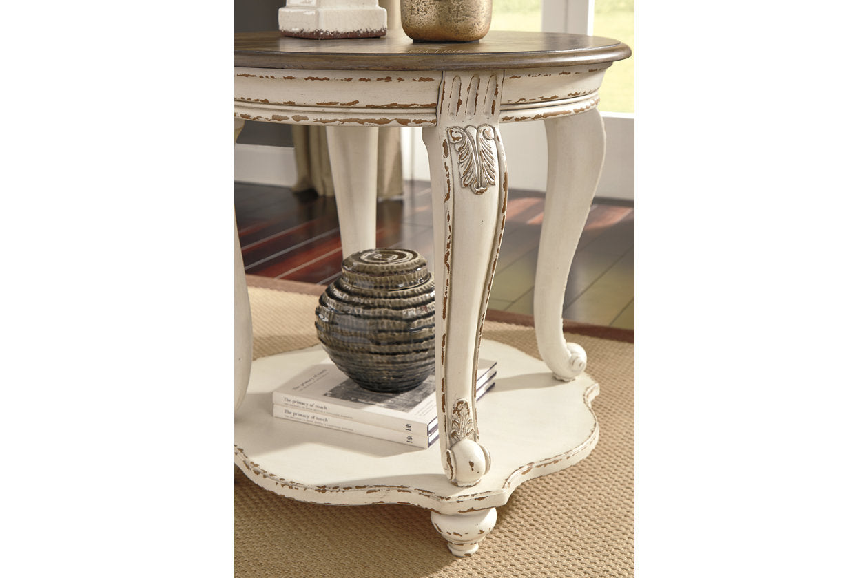 Realyn White/Brown End Table - T743-6 - Bien Home Furniture & Electronics