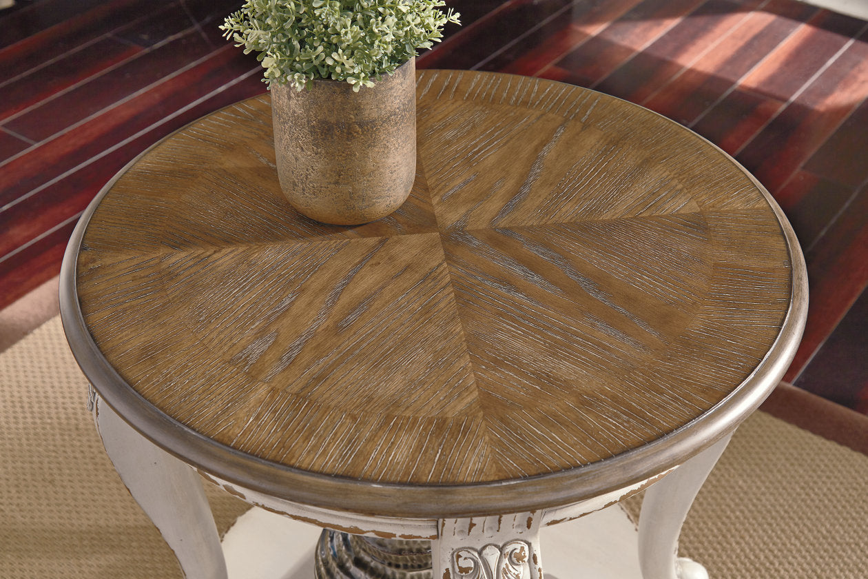 Realyn White/Brown End Table - T743-6 - Bien Home Furniture & Electronics