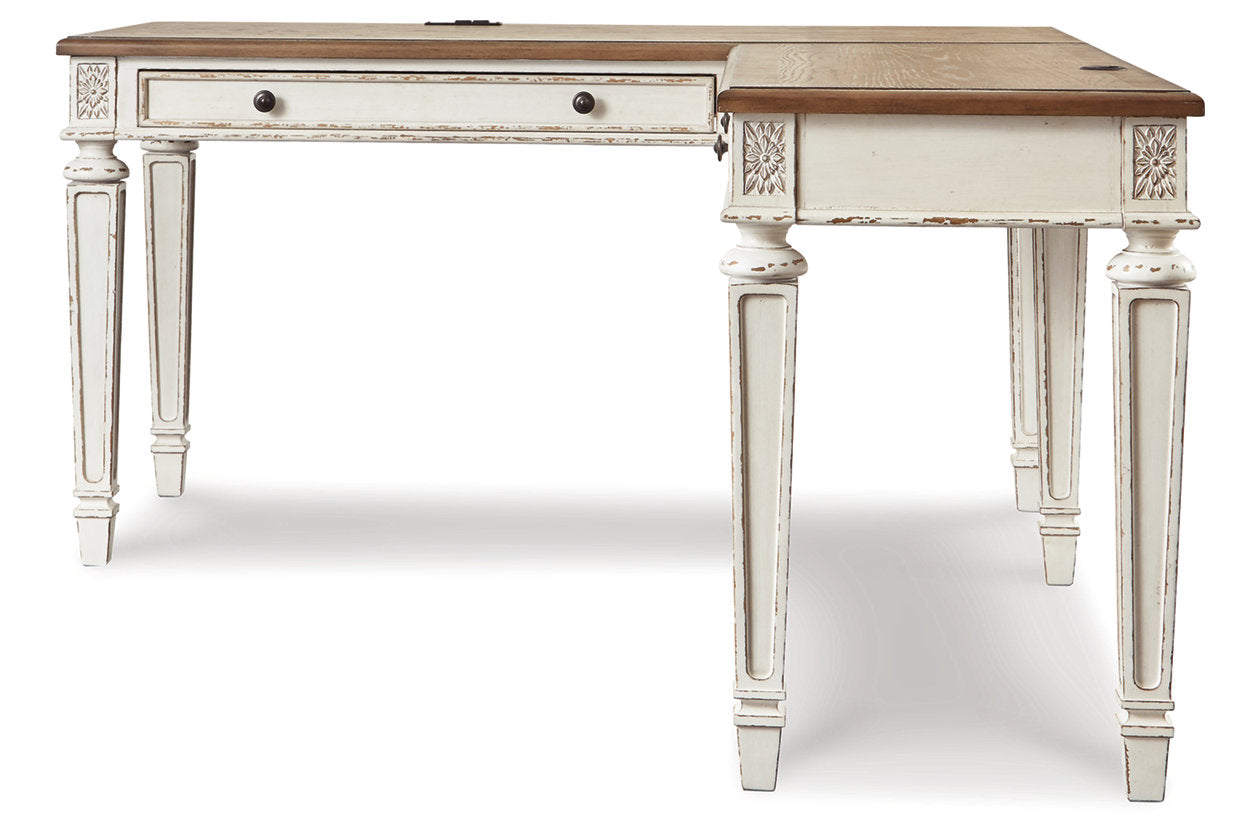 Realyn White/Brown Home Office Desk Return - H743-34R - Bien Home Furniture & Electronics