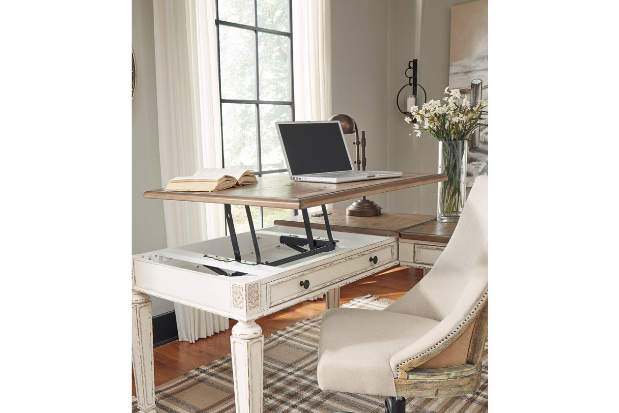 Realyn White/Brown Home Office Lift Top Desk - H743-134 - Bien Home Furniture & Electronics