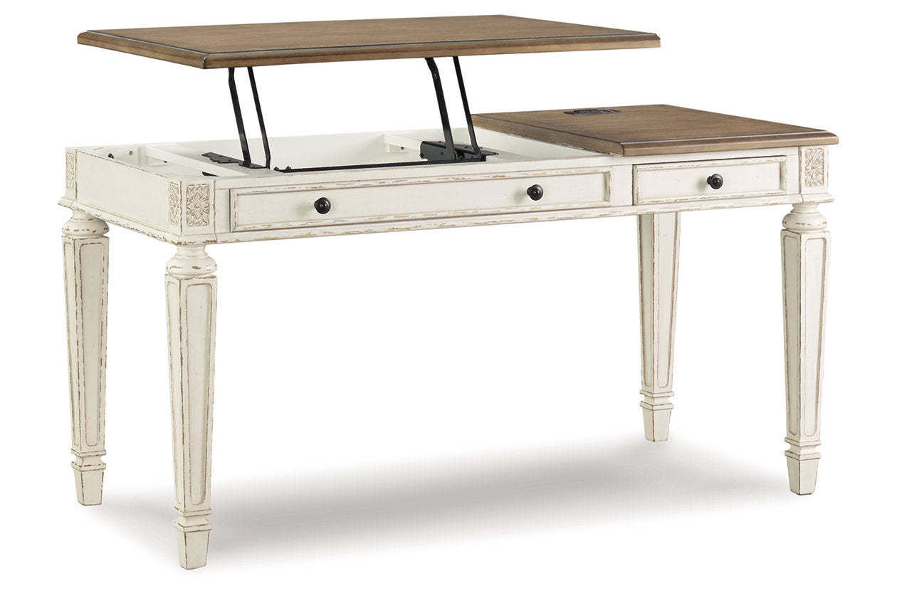 Realyn White/Brown Home Office Lift Top Desk - H743-134 - Bien Home Furniture & Electronics