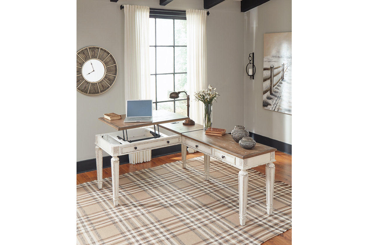 Realyn White/Brown Home Office Lift Top Desk - H743-134 - Bien Home Furniture & Electronics