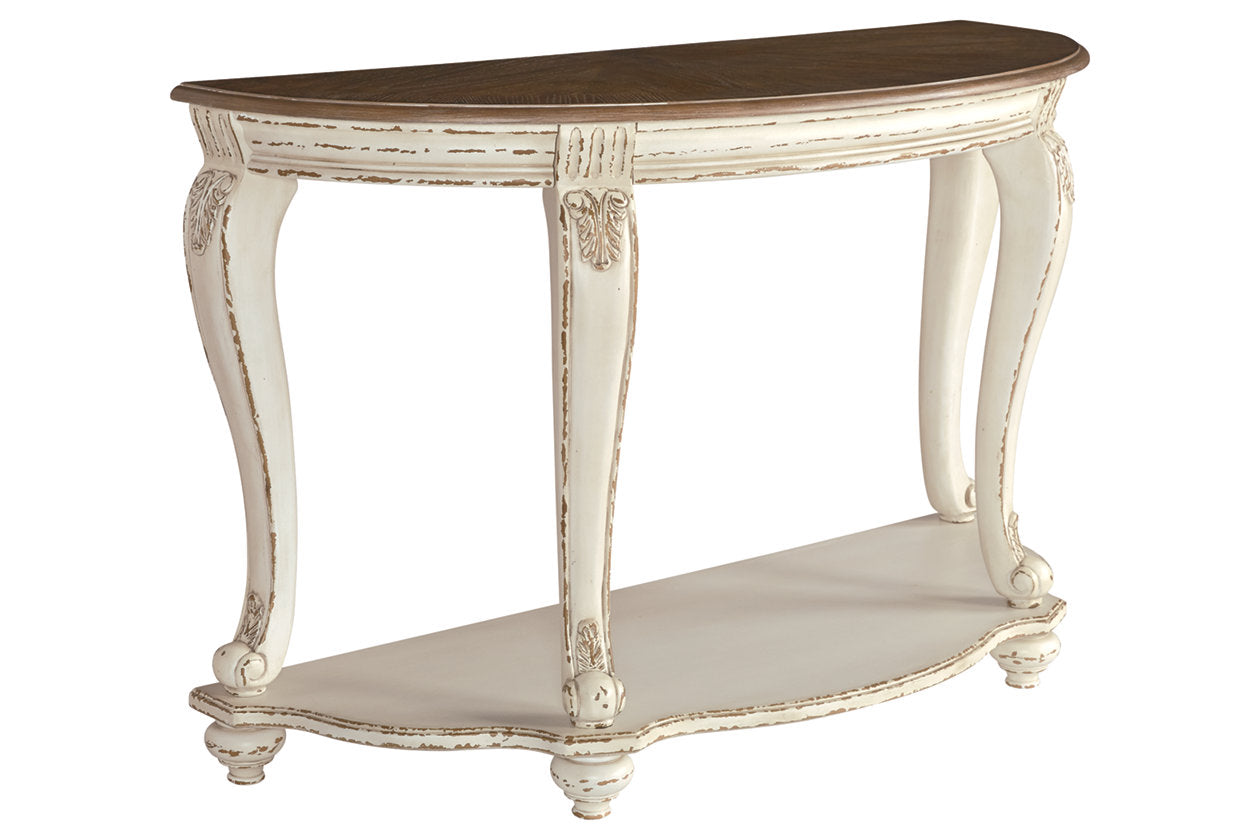 Realyn White/Brown Sofa Table - T743-4 - Bien Home Furniture & Electronics