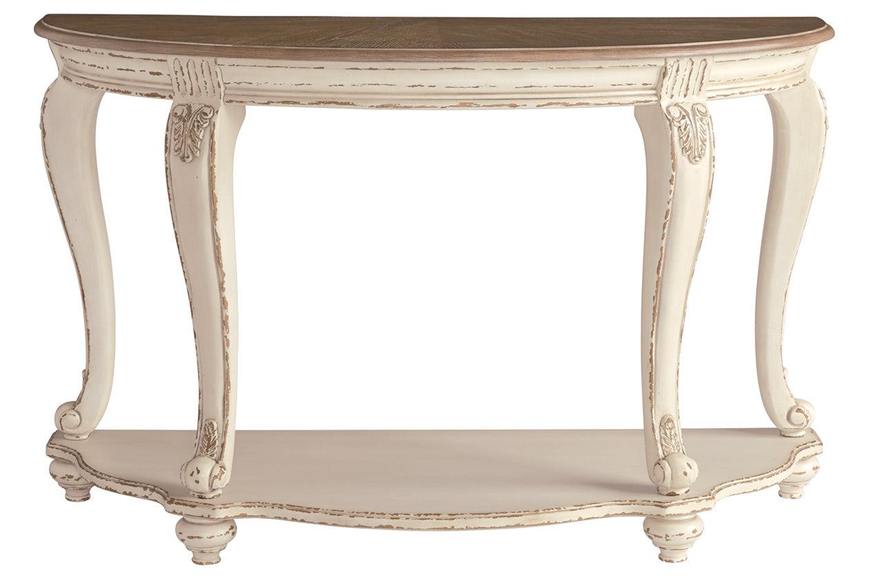 Realyn White/Brown Sofa Table - T743-4 - Bien Home Furniture & Electronics