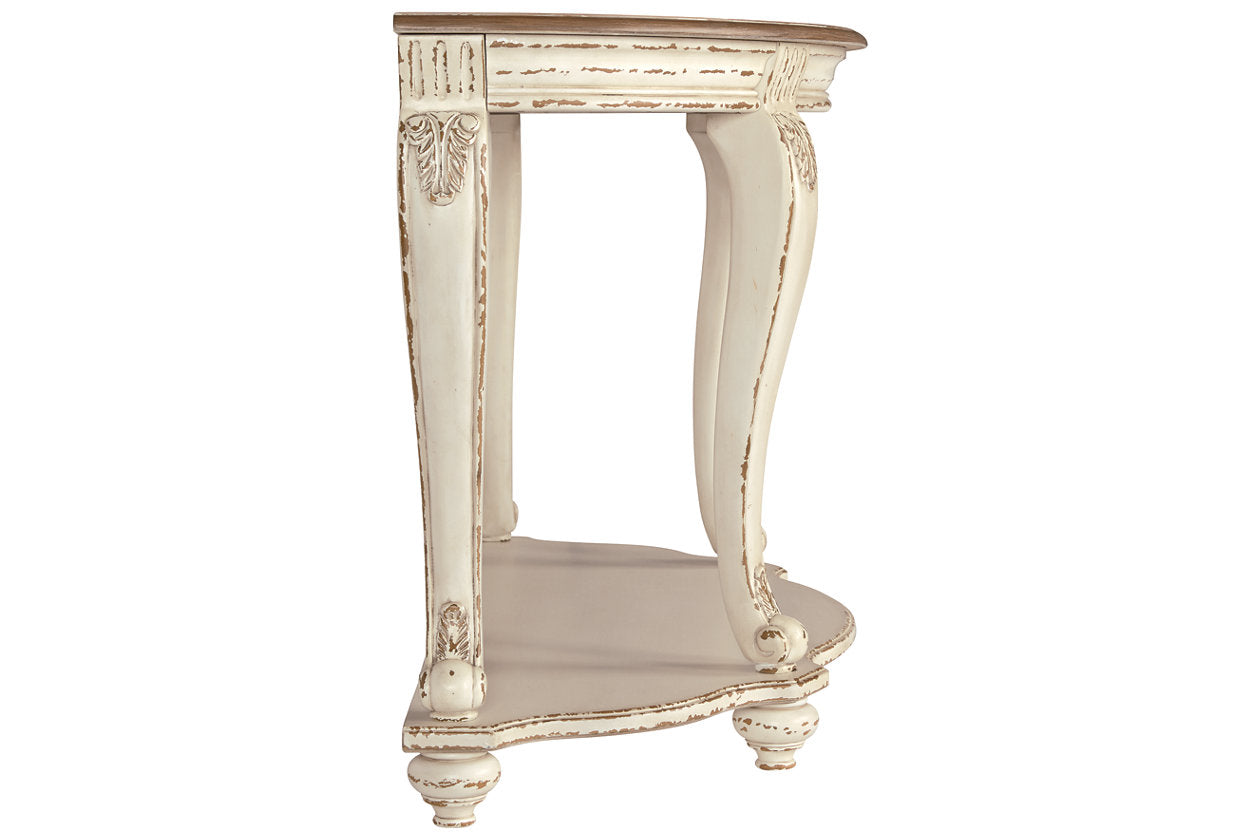 Realyn White/Brown Sofa Table - T743-4 - Bien Home Furniture & Electronics