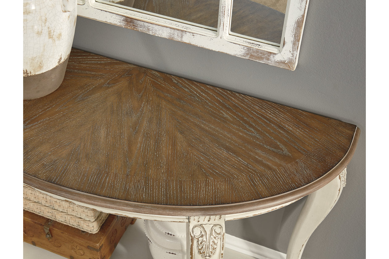 Realyn White/Brown Sofa Table - T743-4 - Bien Home Furniture & Electronics