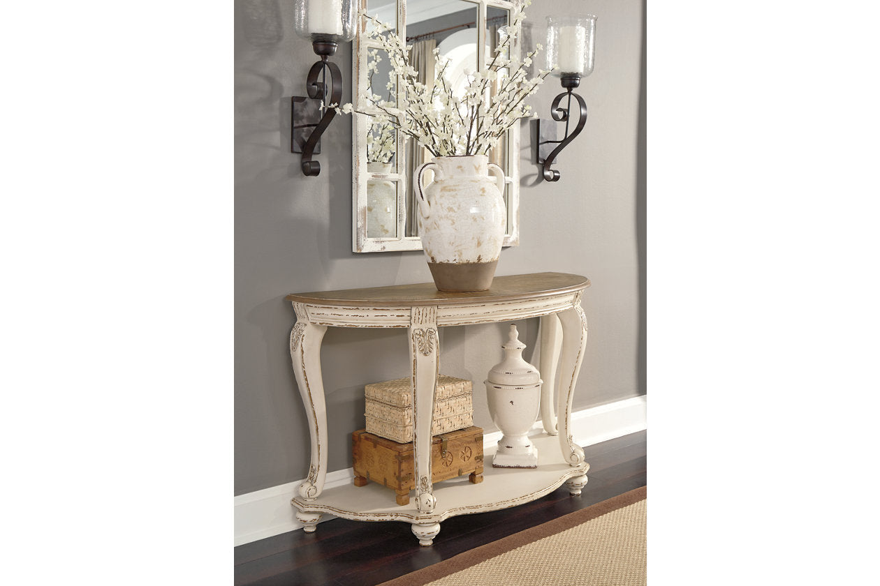 Realyn White/Brown Sofa Table - T743-4 - Bien Home Furniture & Electronics