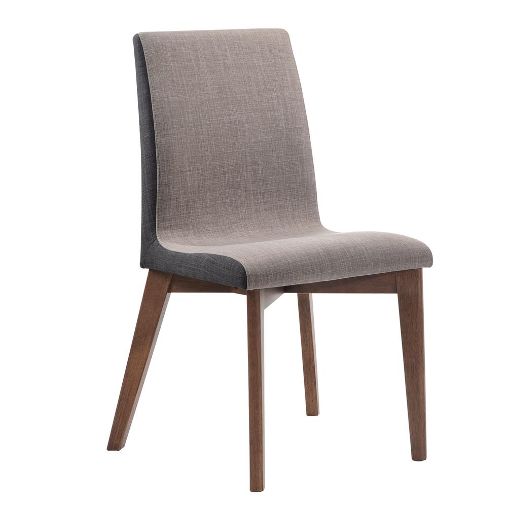 Redbridge Gray/Natural Walnut Upholstered Side Chairs, Set of 2 - 106592 - Bien Home Furniture &amp; Electronics