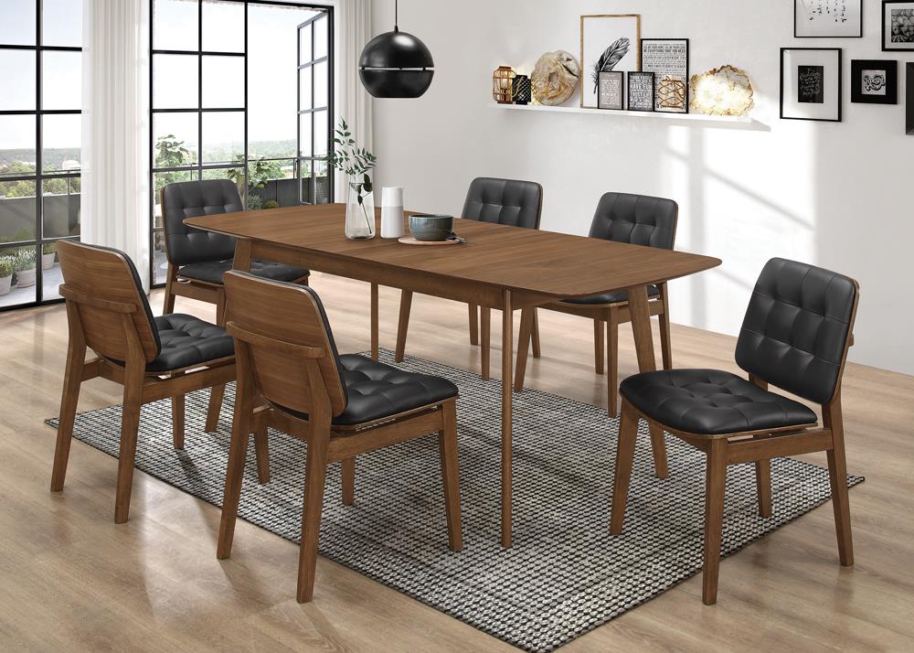 Redbridge Natural Walnut Butterfly Leaf Dining Table - 106591 - Bien Home Furniture & Electronics