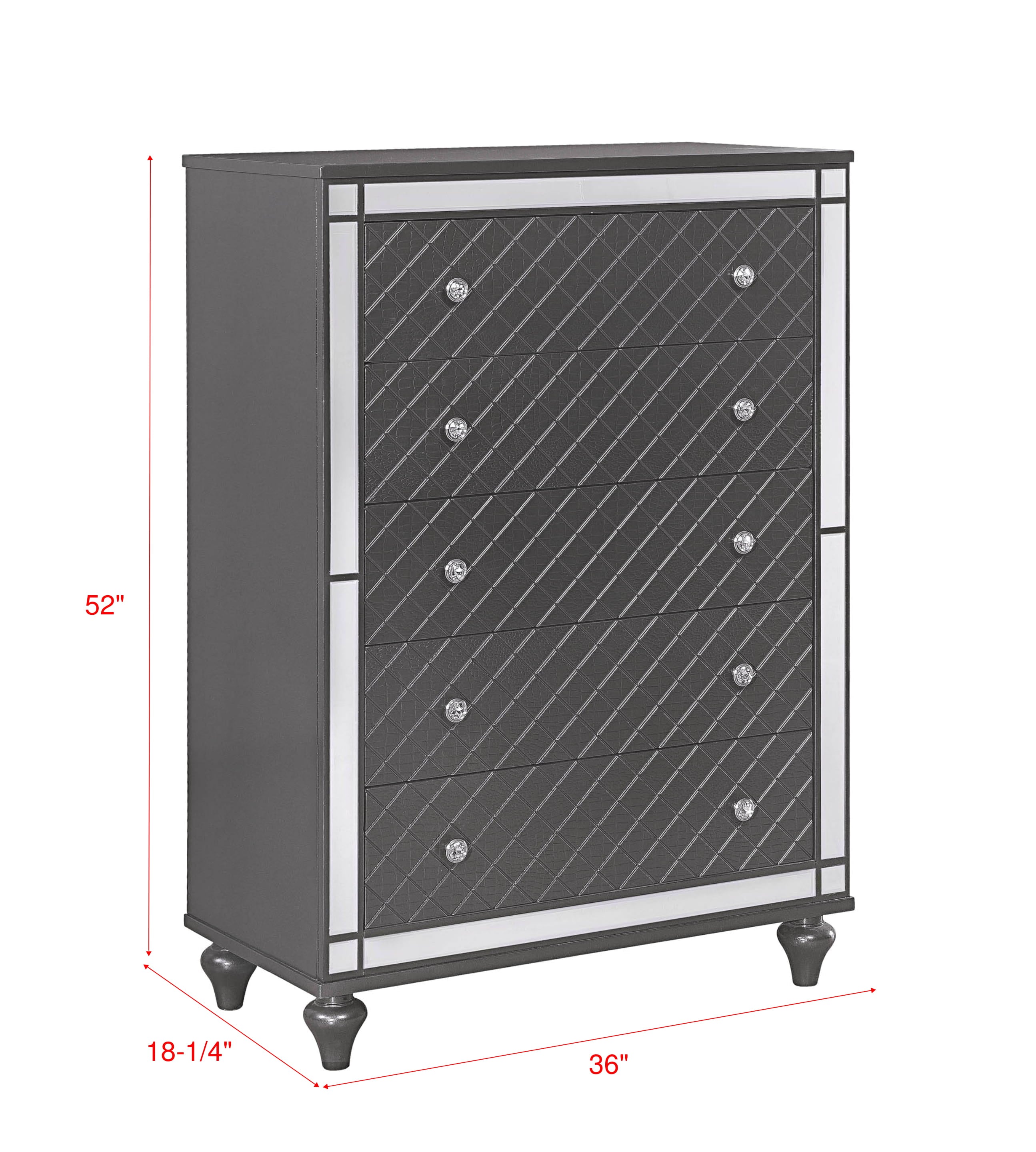 Refino Gray Chest - B1670-4 - Bien Home Furniture & Electronics