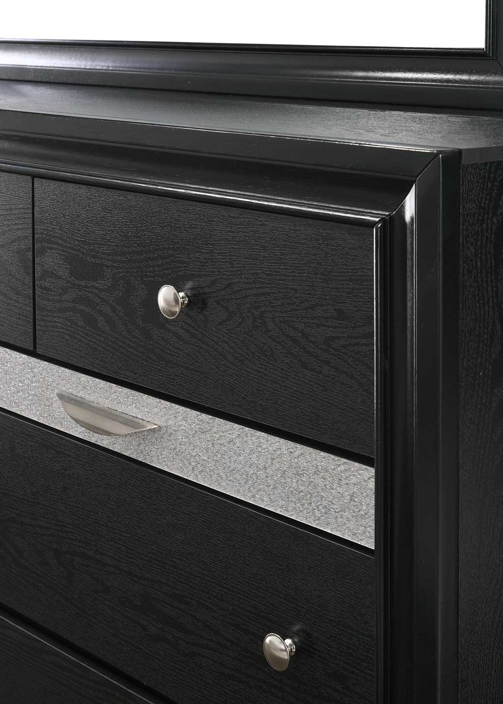 Regata Black/Silver Dresser - B4670-1 - Bien Home Furniture & Electronics