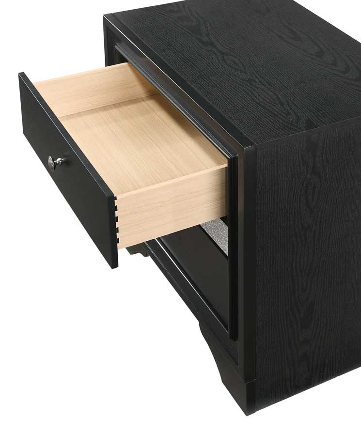 Regata Black/Silver Storage Platform Bedroom Set - SET | B4670-K-HBFB | B4670-K-RAIL | B4670-KQ-DRW | B4670-2 | B4670-4 - Bien Home Furniture & Electronics