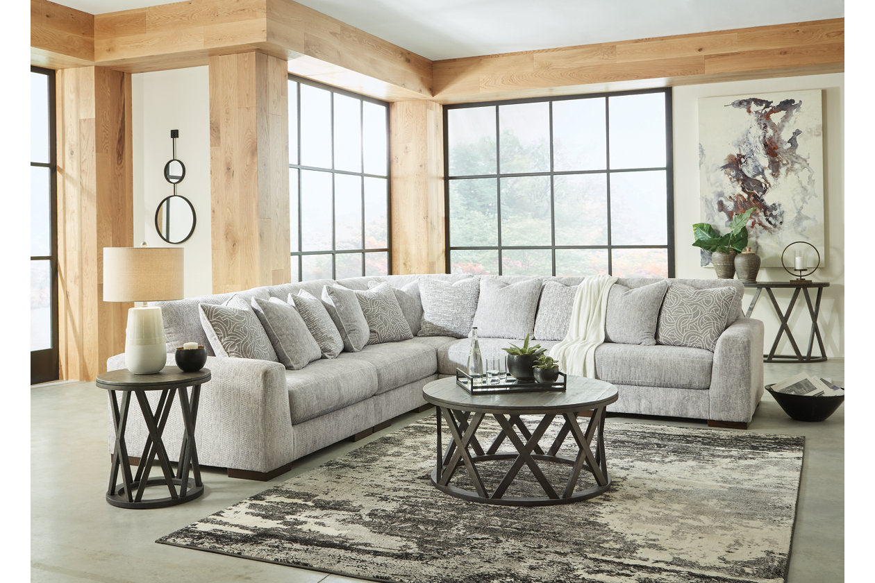 Regent Park Pewter 5-Piece Sectional - SET | 1440464 | 1440465 | 1440477 | 1440446(2) - Bien Home Furniture & Electronics