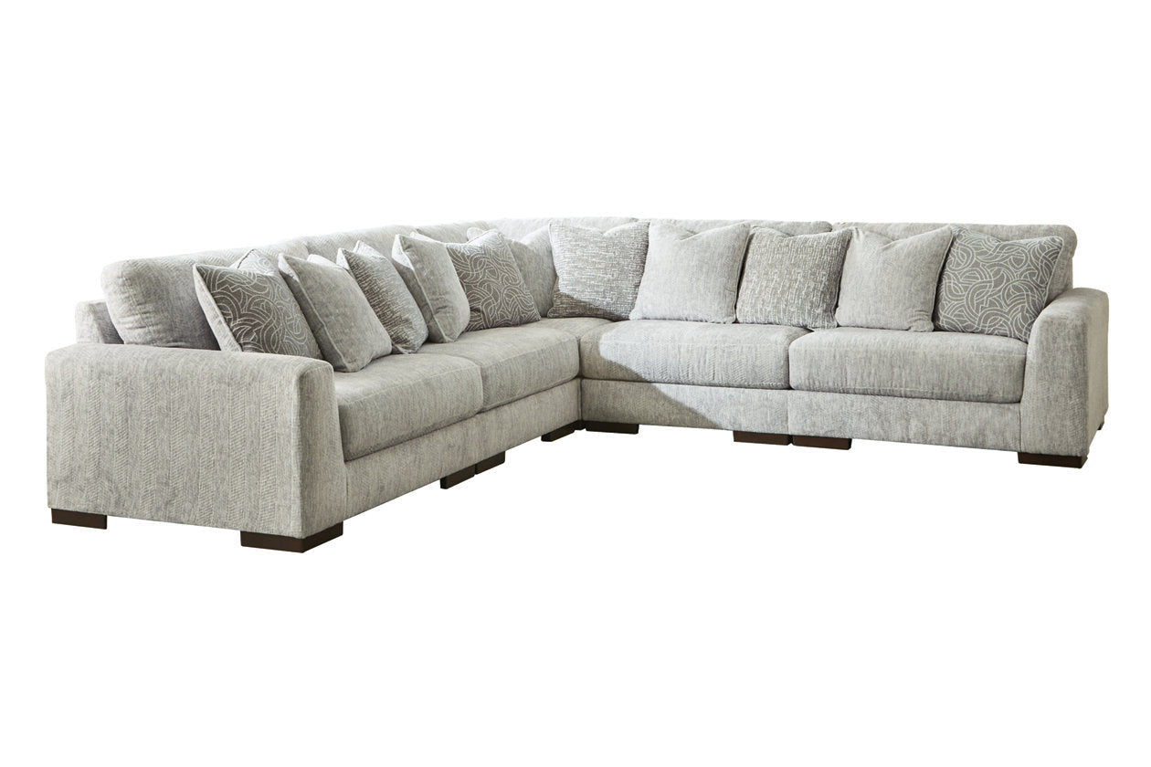 Regent Park Pewter 5-Piece Sectional - SET | 1440464 | 1440465 | 1440477 | 1440446(2) - Bien Home Furniture & Electronics