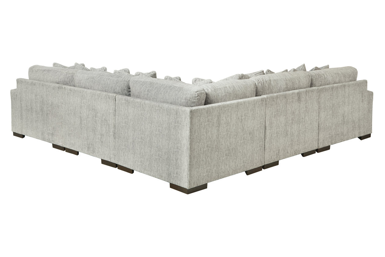 Regent Park Pewter 5-Piece Sectional - SET | 1440464 | 1440465 | 1440477 | 1440446(2) - Bien Home Furniture & Electronics