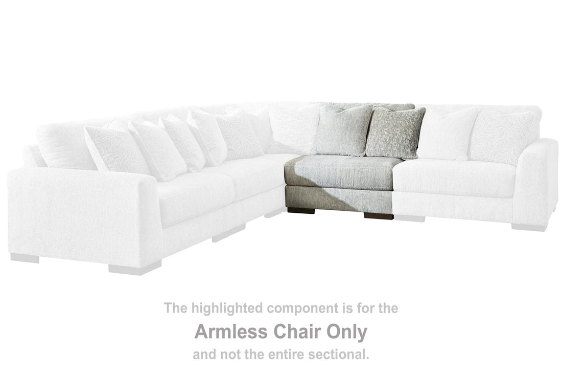 Regent Park Pewter Armless Chair - 1440446 - Bien Home Furniture & Electronics