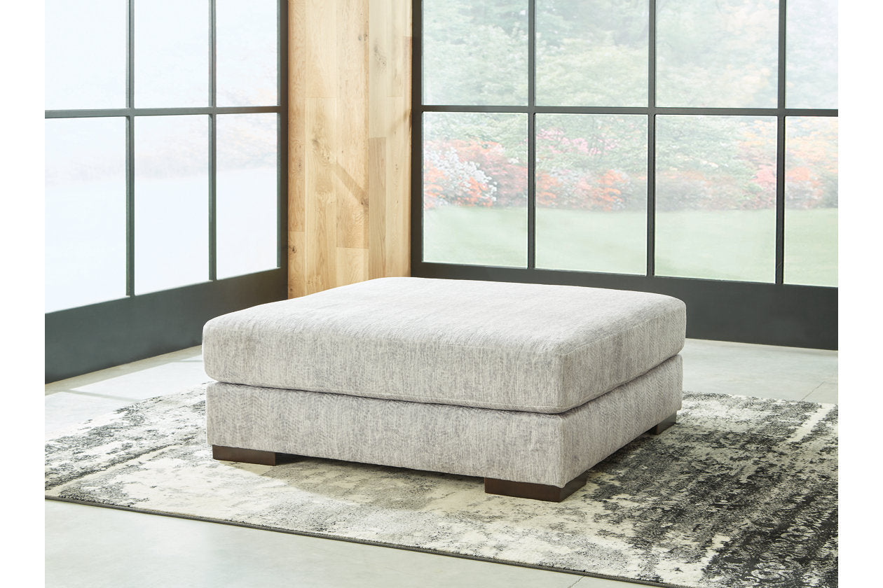 Regent Park Pewter Oversized Accent Ottoman - 1440408 - Bien Home Furniture & Electronics