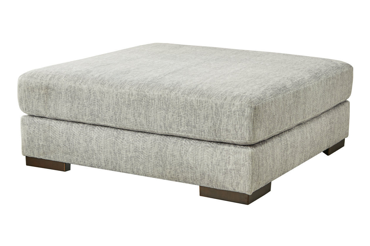 Regent Park Pewter Oversized Accent Ottoman - 1440408 - Bien Home Furniture & Electronics