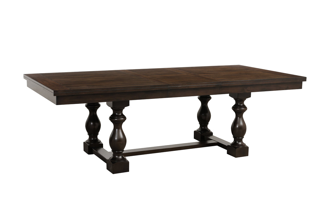Reid Cherry Extendable Dining Table - SET | 5267RF-96 | 5267RF-96B - Bien Home Furniture &amp; Electronics