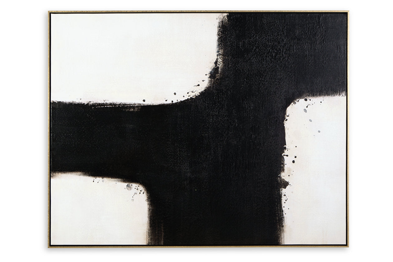 Reighlea Black/White Wall Art - A8000352 - Bien Home Furniture & Electronics